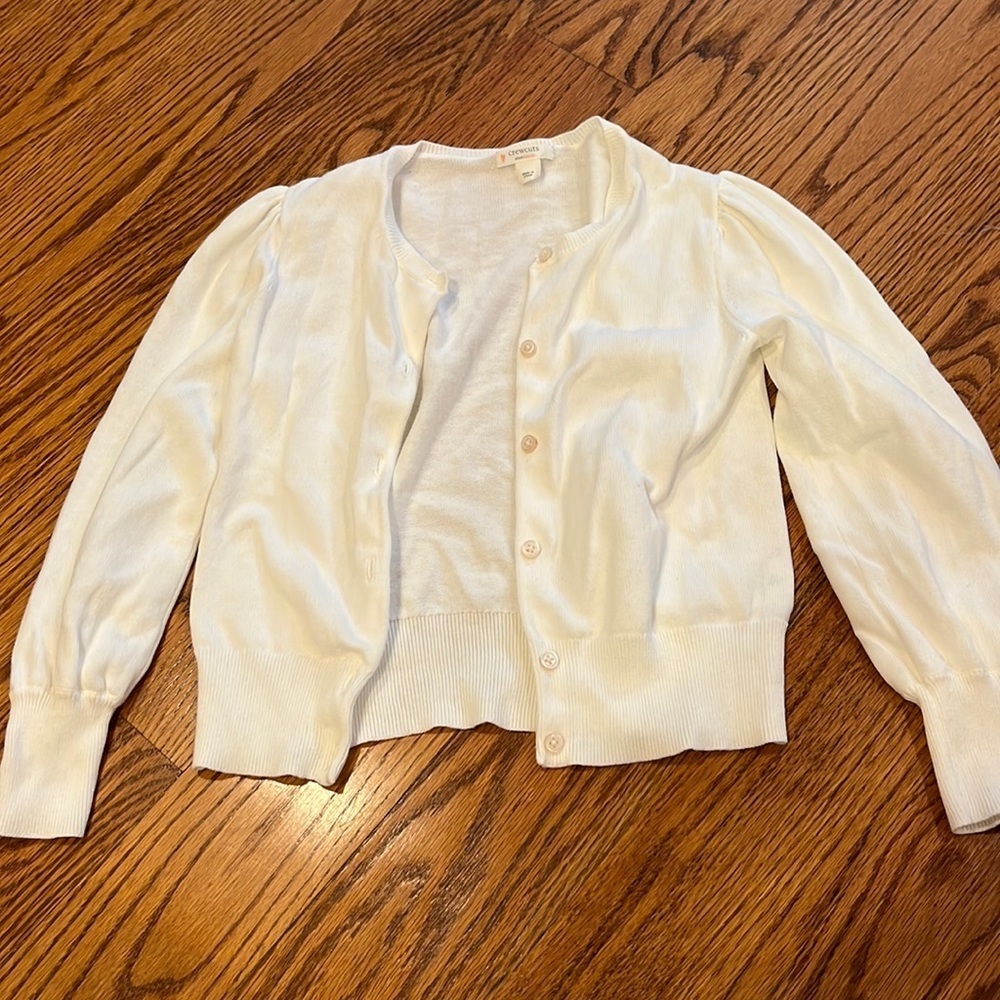 Crewcuts Girl’s White Cardigan Size M (8-9)